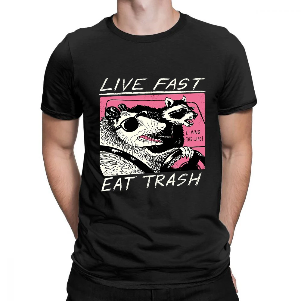 New Live Fast! Eat Trash! T-Shirt Men O Neck cool summer T Shirts Short Sleeve Tees fashion Tops
New Live Fast! Eat Trash! T-Shirt Men O Neck cool summer T Shirts Short Sleeve Tees fashion Tops