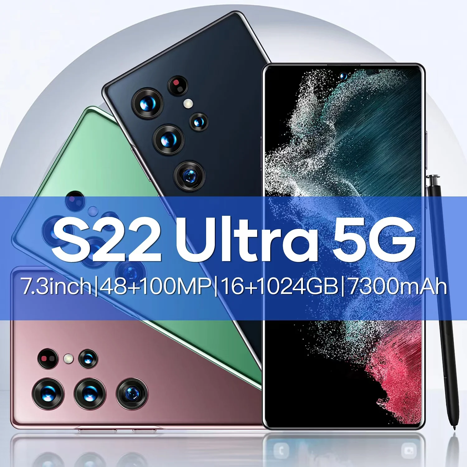 2022 S22 Ultra Smartphone 16GB+1TB 7300mAh 5G Network Unlock Phone 7.3 Inch HD Screen 48MP+100MP Mobile Phones Global Version
2022 S22 Ultra Smartphone 16GB+1TB 7300mAh 5G Network Unlock Phone 7.3 Inch HD Screen 48MP+100MP Mobile Phones Global Version