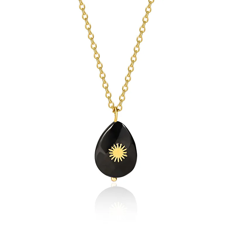 CARLIDANA French Natural Stone Pendant Necklace Water Drop Crystal Star Elegant Stainless Steel 14K Gold Plated Chain Jewelry
CARLIDANA French Natural Stone Pendant Necklace Water Drop Crystal Star Elegant Stainless Steel 14K Gold Plated Chain Jewelry