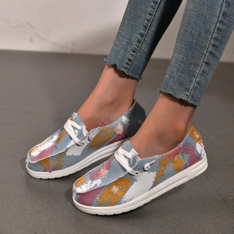 Fashion Women's Casual Canvas Shoes Slip-on Round Toe Lightweight Women's Walking Shoes Ladies' Flat Bottom Single Shoes Loafer
Fashion Women's Casual Canvas Shoes Slip-on Round Toe Lightweight Women's Walking Shoes Ladies' Flat Bottom Single Shoes Loafer