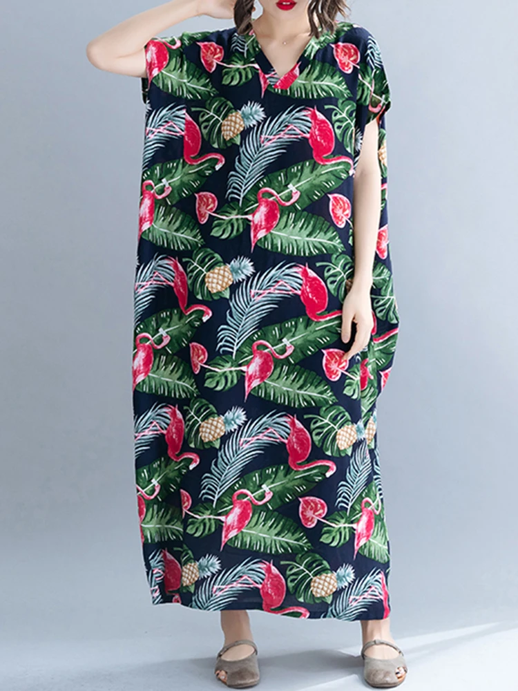 Kanifio Plus Size Maxi Long Boho Beach Dresses for Women 2022 Summer New Oversized Clothing Bohemian Vestidios Tunics 1926 L-8XL 
Kanifio Plus Size Maxi Long Boho Beach Dresses for Women 2022 Summer New Oversized Clothing Bohemian Vestidios Tunics 1926 L-8XL