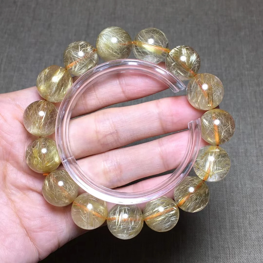 Natural Gold Rutilated Titanium Quartz Bracelet Woman Men Brazil Wealthy Stone 14.5mm Clear Round Beads Crystal Charms AAAAAA
Natural Gold Rutilated Titanium Quartz Bracelet Woman Men Brazil Wealthy Stone 14.5mm Clear Round Beads Crystal Charms AAAAAA