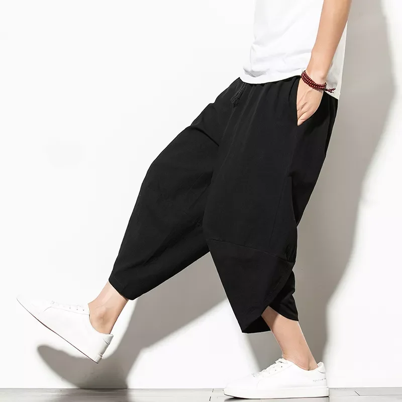 NEW IN Cotton Harem Pants Men Casual Hip Hop Trousers Drawstring Cross Bloomers Calf-Length Pants Joggers Streetwear
NEW IN Cotton Harem Pants Men Casual Hip Hop Trousers Drawstring Cross Bloomers Calf-Length Pants Joggers Streetwear