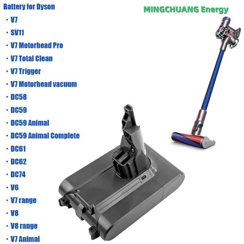 Vacuum Battery Dyson 968670-02, 968670-03 for Dyson V7, SV11, V7 Motorhead Pro, V7 Total Clean, V7 Trigger, V7 Motorhead vacuum
Vacuum Battery Dyson 968670-02, 968670-03 for Dyson V7, SV11, V7 Motorhead Pro, V7 Total Clean, V7 Trigger, V7 Motorhead vacuum