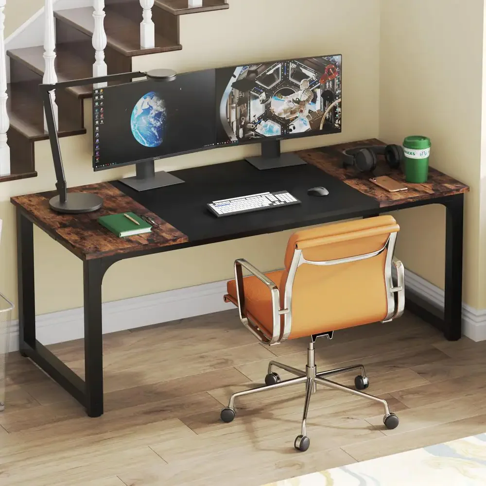 Halseey 70.8 in. W Brown Computer Desk Particle Board Wood Home Office Workstation Boardroom Desk
Halseey 70.8 in. W Brown Computer Desk Particle Board Wood Home Office Workstation Boardroom Desk