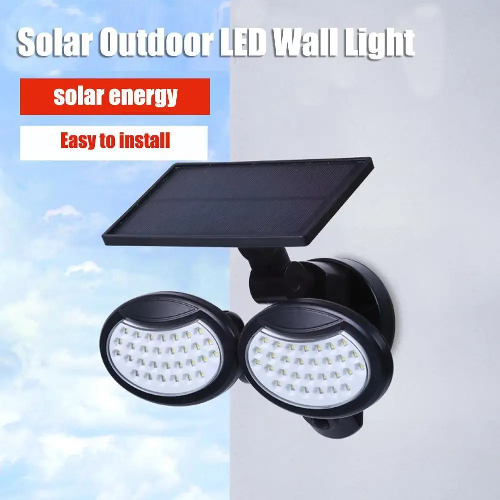 Outdoor Solar Street Lamp 2 Adjustable Heads LED Waterproof Motion Sensor Garden Wall Light Security Flood Light For Garage U9S4
Outdoor Solar Street Lamp 2 Adjustable Heads LED Waterproof Motion Sensor Garden Wall Light Security Flood Light For Garage U9S4
