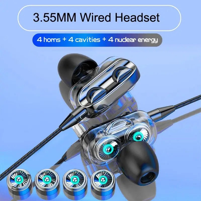 Wired Headset Earphones 3.5mm HiFi Stereo Noise Reduction Earbuds Sports Headphones with Mic for iPhone Xiaomi Huawei Samsung
Wired Headset Earphones 3.5mm HiFi Stereo Noise Reduction Earbuds Sports Headphones with Mic for iPhone Xiaomi Huawei Samsung