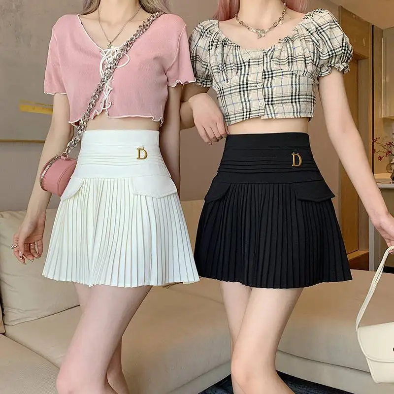 White Pleated Skirt Women High Waist Skater Skirt Female Korean A-Line High Fashion Casual Short Skirt Women Bottoms
White Pleated Skirt Women High Waist Skater Skirt Female Korean A-Line High Fashion Casual Short Skirt Women Bottoms