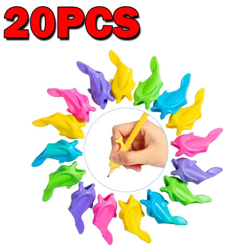 20pcs New Kids Pen Holder Silicone Baby Learning Writing Tool Correction Device Fish Pencil Grasp Writing Aid Grip Stationery
20pcs New Kids Pen Holder Silicone Baby Learning Writing Tool Correction Device Fish Pencil Grasp Writing Aid Grip Stationery