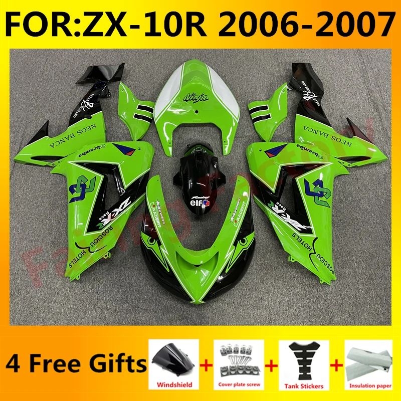 New ABS Whole Motorcycle Fairings Kit fit for Ninja ZX-10R ZX10R zx 10r 2006 2007 06 07 Bodywork full fairing set green black
New ABS Whole Motorcycle Fairings Kit fit for Ninja ZX-10R ZX10R zx 10r 2006 2007 06 07 Bodywork full fairing set green black