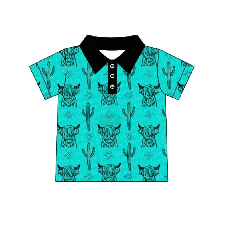 Cactus Bull Head Printed Green Shirt Summer Boys Clothes Boutique Children's Clothing Wholesale
Cactus Bull Head Printed Green Shirt Summer Boys Clothes Boutique Children's Clothing Wholesale
