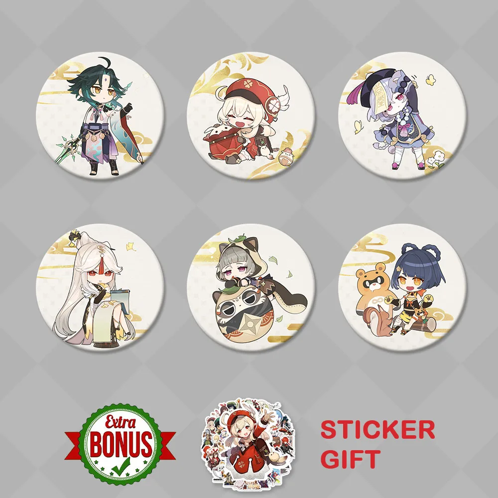 Genshin Impact Badge Xiao Klee Qiqi Ningguang Sayu Xiangling 58mm Metal Pins Game Cosplay Brooch Backpack Decoration Gifts
Genshin Impact Badge Xiao Klee Qiqi Ningguang Sayu Xiangling 58mm Metal Pins Game Cosplay Brooch Backpack Decoration Gifts