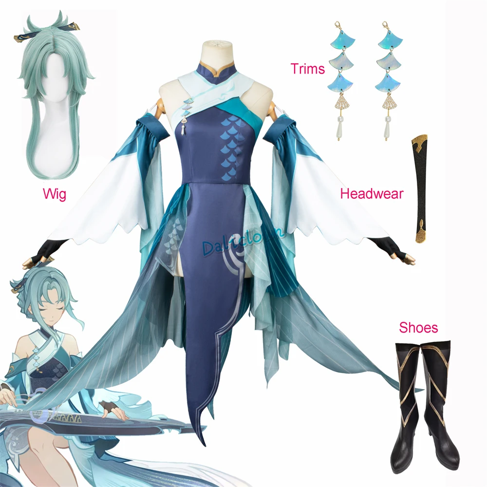 Game Genshin Impact Madame Ping Cosplay Costume Shoes Wig Anime Halloween Party Dress For Women Girl Suit
Game Genshin Impact Madame Ping Cosplay Costume Shoes Wig Anime Halloween Party Dress For Women Girl Suit