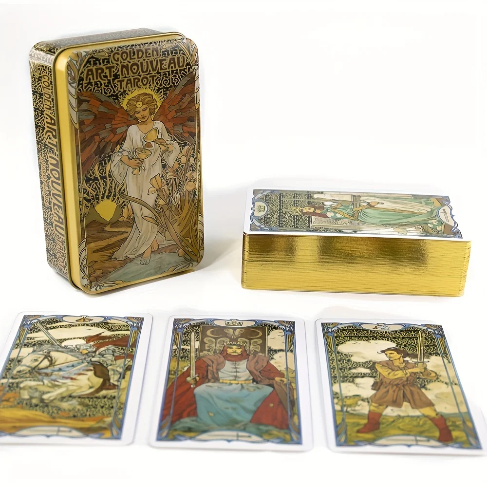 Tarot 78 Cards Golden Art Table Game Tarot Deck Entertainment Playing Card Board Game Gift 2023 New Arrival
Tarot 78 Cards Golden Art Table Game Tarot Deck Entertainment Playing Card Board Game Gift 2023 New Arrival