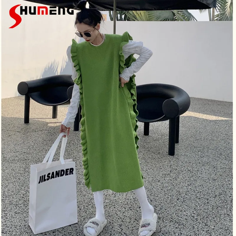 European Station 2022 Spring New Fashionable Stringy Selvedge Vest Woolen Knitwear Loose Casual Women's Sleeveless Sweaters
European Station 2022 Spring New Fashionable Stringy Selvedge Vest Woolen Knitwear Loose Casual Women's Sleeveless Sweaters