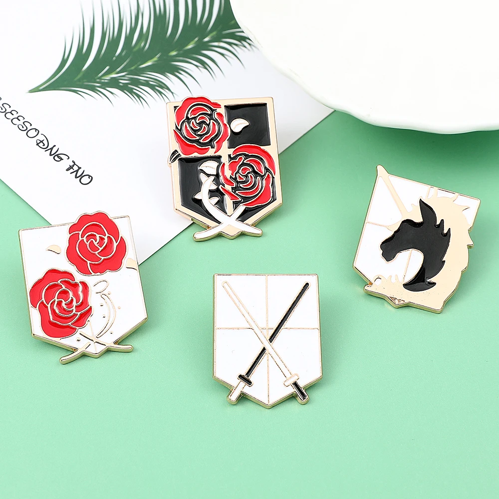 Anime Attack On Titan Brooch Wings of Liberty Freedom Scout Regiment Legion Badges Enamel Lapel Pins for Fans Jewelry Gifts
Anime Attack On Titan Brooch Wings of Liberty Freedom Scout Regiment Legion Badges Enamel Lapel Pins for Fans Jewelry Gifts