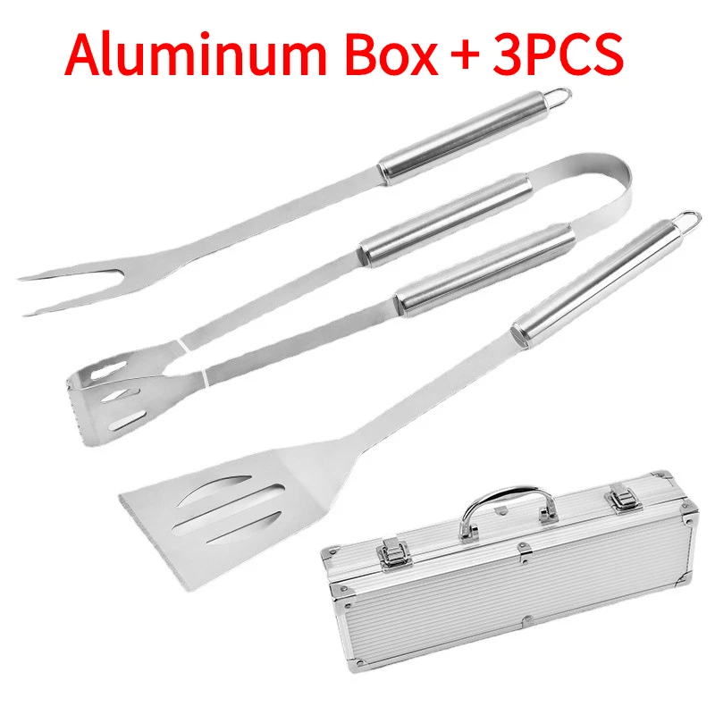 Grill Set Heavy Duty BBQ Accessories,Aluminum Box-3PCS Grill Accessories with Spatula,Fork,BBQ Tongs,Stainless Steel Grill Tools
Grill Set Heavy Duty BBQ Accessories,Aluminum Box-3PCS Grill Accessories with Spatula,Fork,BBQ Tongs,Stainless Steel Grill Tools