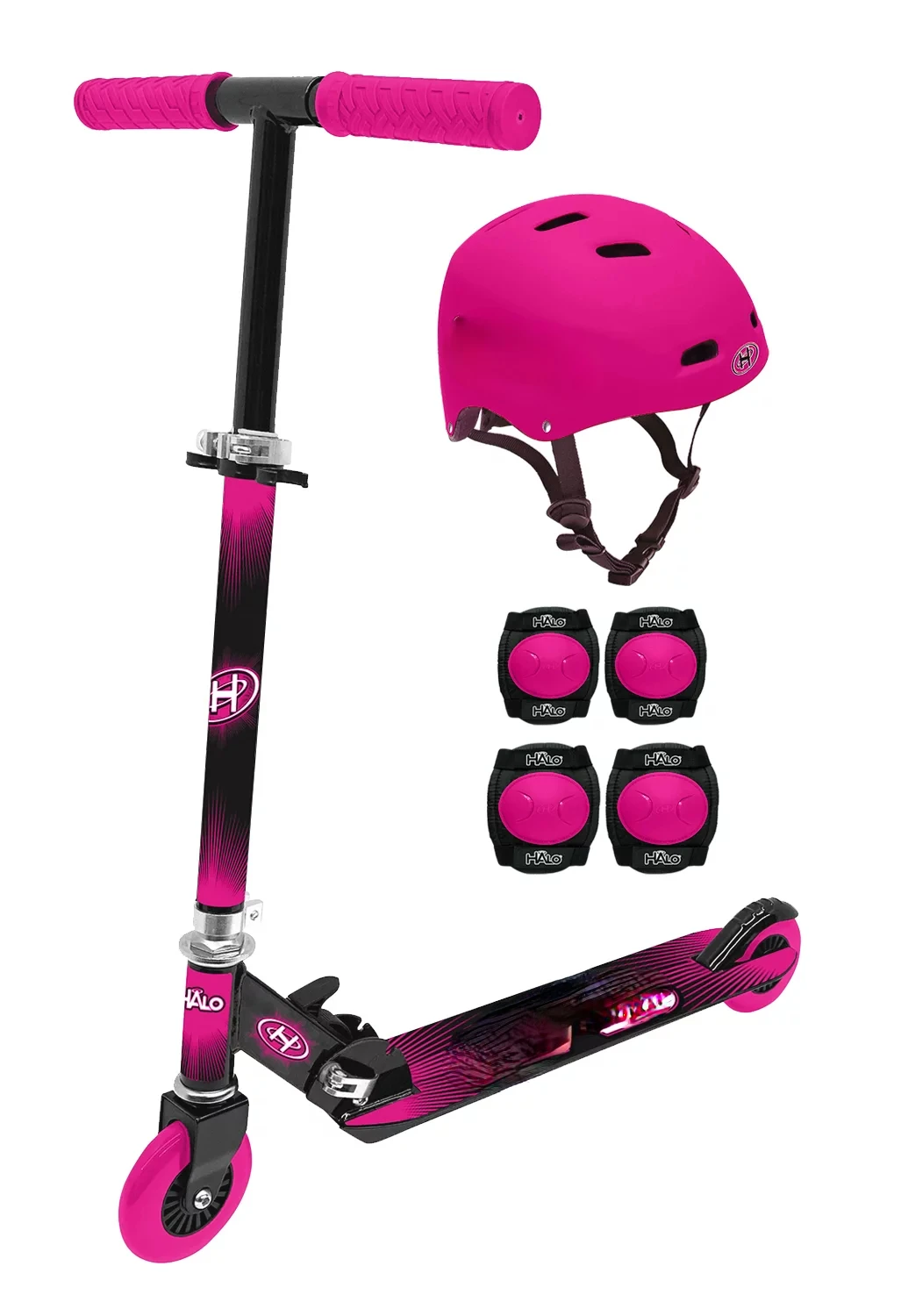 Above 6 piece Scooter Combo - Pink - Including 1 Premium Inline Scooter, 1 Size Adjustable Multi-Sport Helmet, 2 Elbow Pads, 2 K
Above 6 piece Scooter Combo - Pink - Including 1 Premium Inline Scooter, 1 Size Adjustable Multi-Sport Helmet, 2 Elbow Pads, 2 K