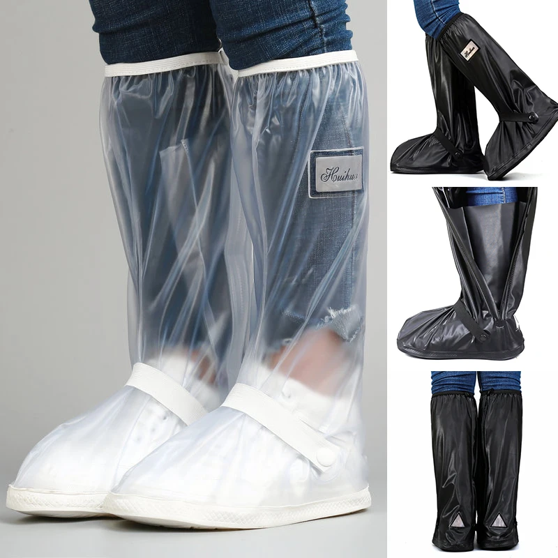 

2023 New High Tube Waterproof Shoe Cover Long Length Slip-resistant Rain Boots Overshoes Waterproof Rainy Days Useful