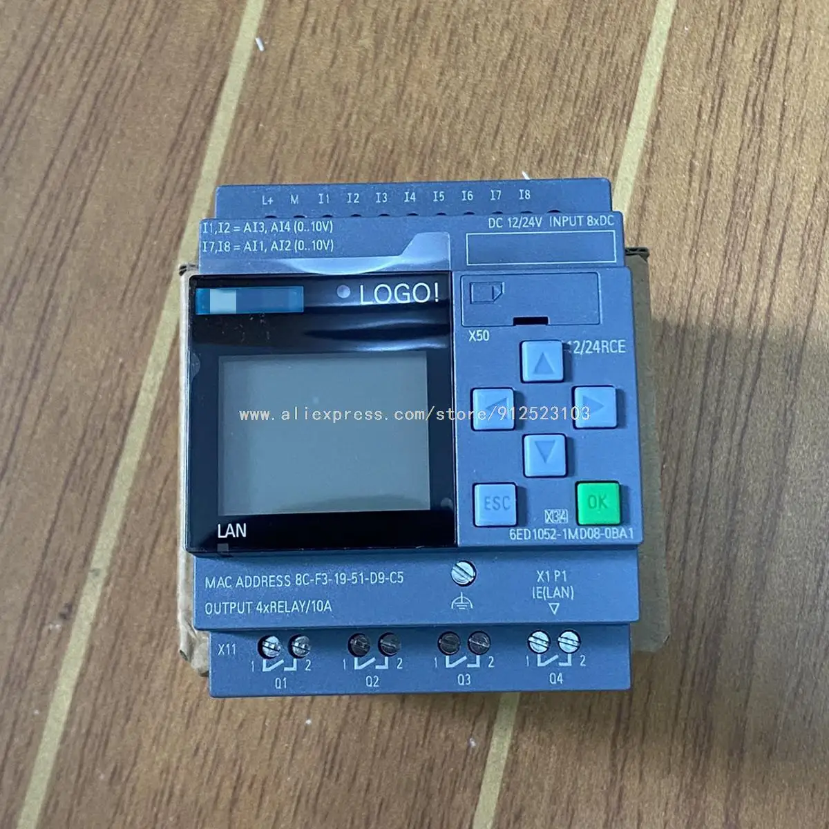 New LOGO 12/24RCE Logic Module 6ED1052-1MD08-0BA0 Full Replace 6ED1052-1MD00-0BA8 8 DI (4AI)/4 DO Original 6ED1052-1MD08-0BA1
New LOGO 12/24RCE Logic Module 6ED1052-1MD08-0BA0 Full Replace 6ED1052-1MD00-0BA8 8 DI (4AI)/4 DO Original 6ED1052-1MD08-0BA1