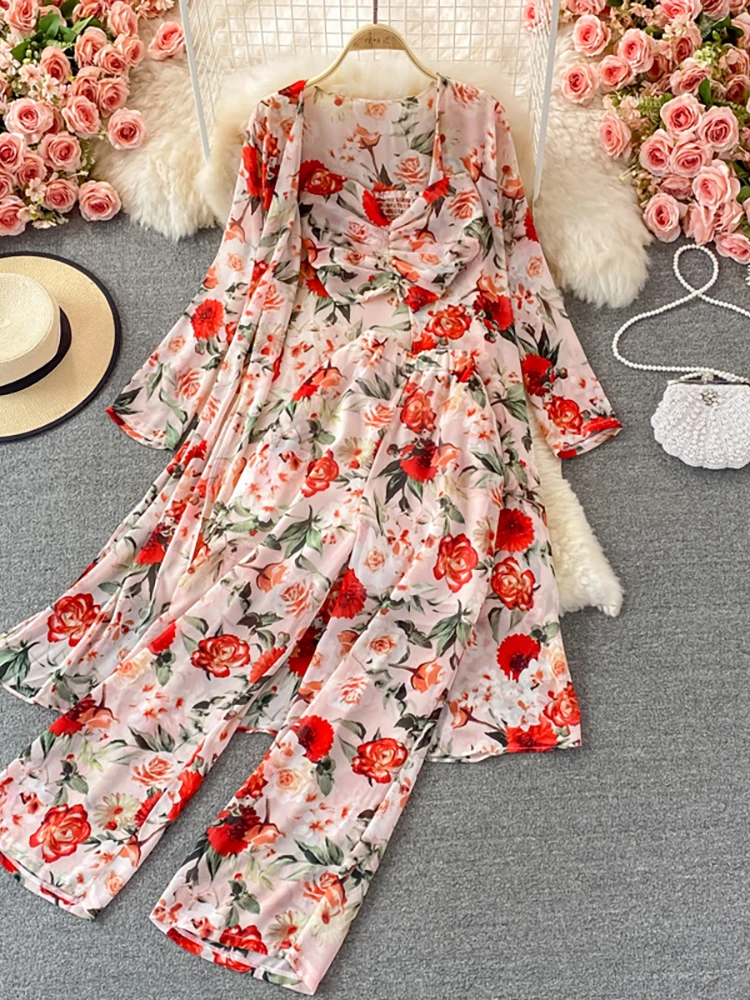 2022CardigansBohemian Women 3 Pieces Set Female Elegant Long Wide Leg Pants Chiffon Suits New Spring Fall Strapless Camis
2022CardigansBohemian Women 3 Pieces Set Female Elegant Long Wide Leg Pants Chiffon Suits New Spring Fall Strapless Camis