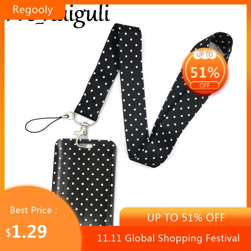 Black Wave point Art Cartoon Anime Fashion Lanyards Bus ID Name Work Card Holder Accessories Decorations Kids Gifts
Black Wave point Art Cartoon Anime Fashion Lanyards Bus ID Name Work Card Holder Accessories Decorations Kids Gifts