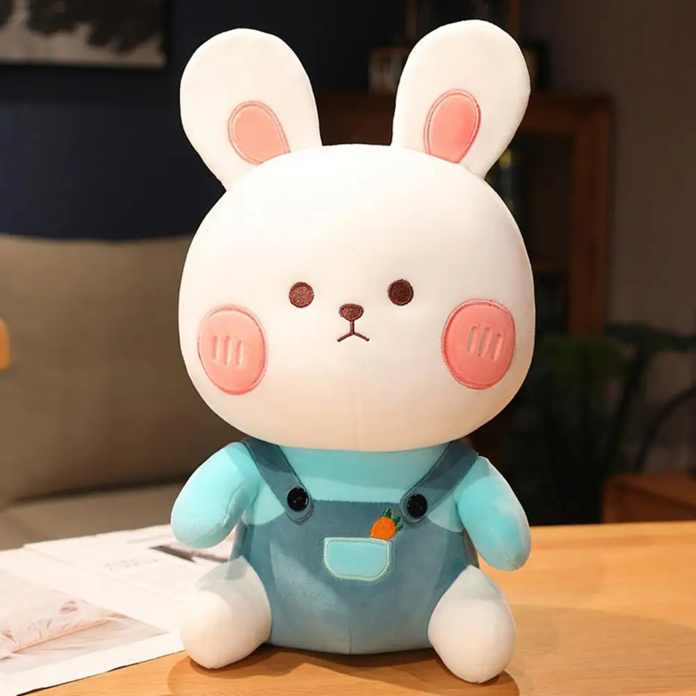 

Кролик, плюшевая игрушка, изысканный комбинезон, полностью заполненный белый кролик, кукла, мягкая мультяшная игрушка-животное, украшение д...
