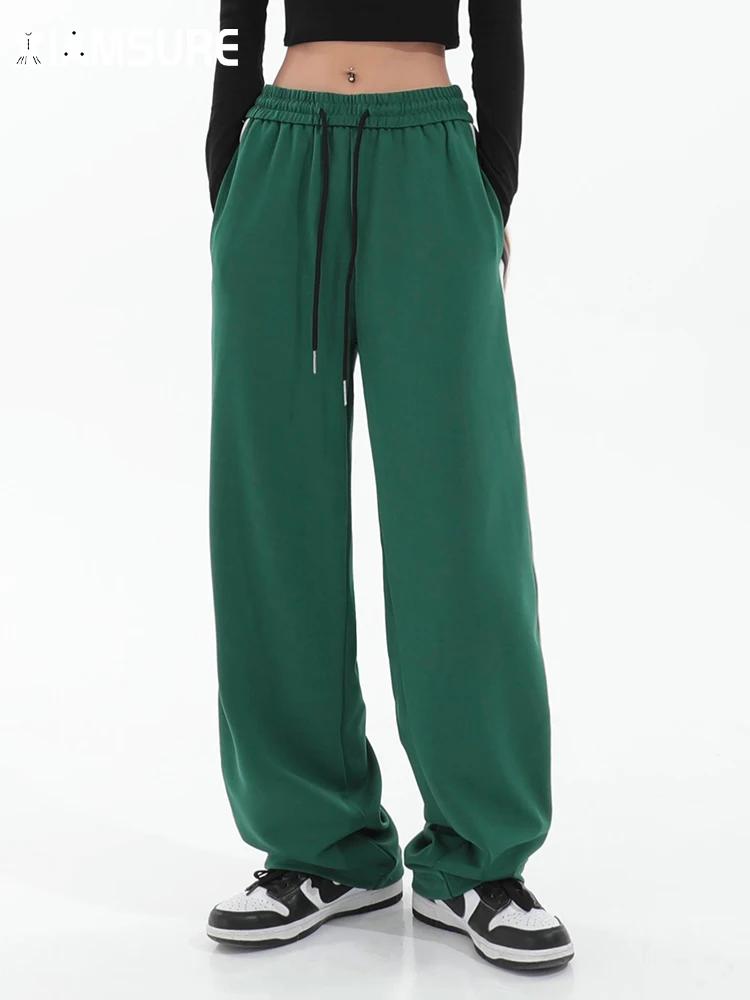 IAMSURE Casual Streetwear Striped Trackpants Korean Style Loose Elastic Waist Wide Leg Pants Women 2022 Autumn Winter Trousers
IAMSURE Casual Streetwear Striped Trackpants Korean Style Loose Elastic Waist Wide Leg Pants Women 2022 Autumn Winter Trousers