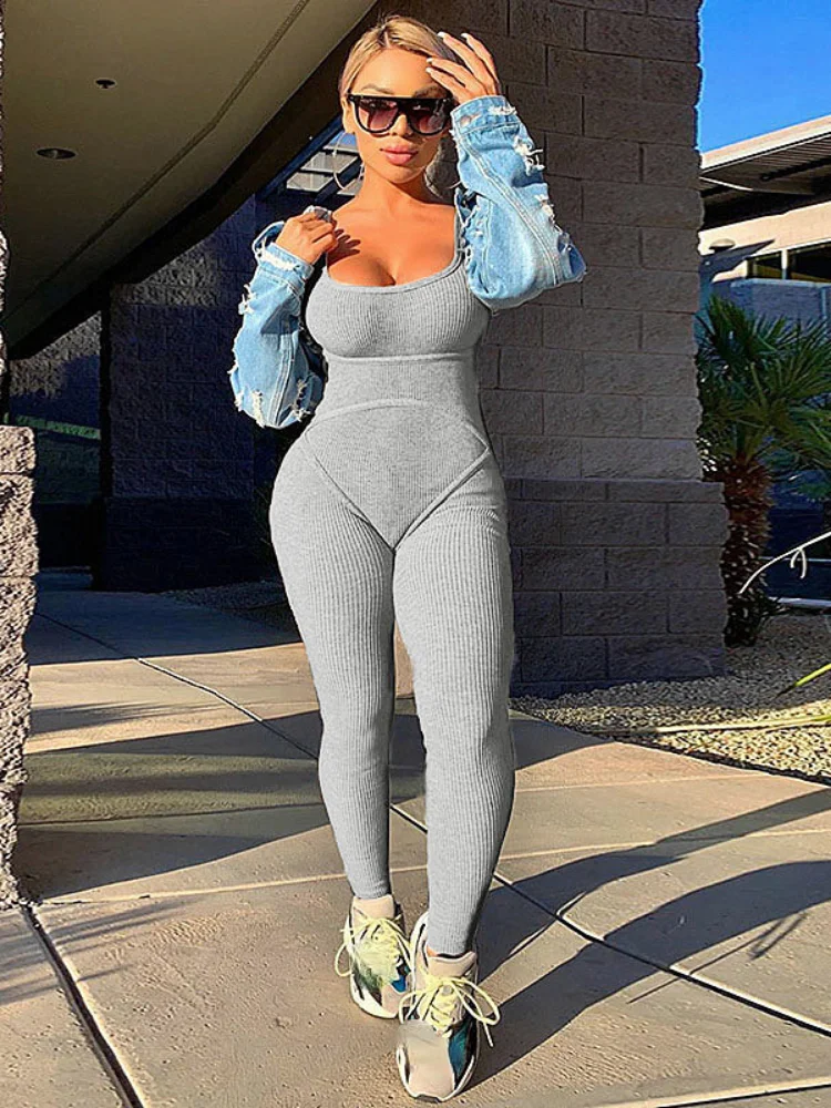 Fashion Jumpsuit for Women 2022 Fall Outfits Tight Fitting Sleeveless Backless Sexy Sports Bodysuit One Piece Female Streetwear
Fashion Jumpsuit for Women 2022 Fall Outfits Tight Fitting Sleeveless Backless Sexy Sports Bodysuit One Piece Female Streetwear