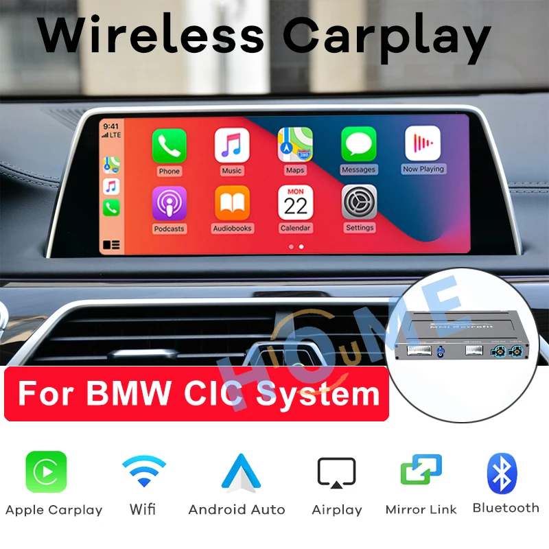 Wireless CarPlay MMI Android auto interface box For BMW E60 E70 E71 E84 F01 F02 F07 F10 F11 F25 F26 F30 CIC System
Wireless CarPlay MMI Android auto interface box For BMW E60 E70 E71 E84 F01 F02 F07 F10 F11 F25 F26 F30 CIC System