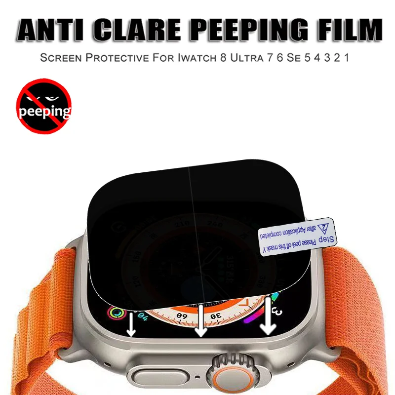 Anti Glare Peeping Screen Protetive Film Glass for Apple Watch Ultra 38mm 40mm 41mm 44mm49mm 45mm HD Iwatch Series 8 7 6 SE 5 4
Anti Glare Peeping Screen Protetive Film Glass for Apple Watch Ultra 38mm 40mm 41mm 44mm49mm 45mm HD Iwatch Series 8 7 6 SE 5 4