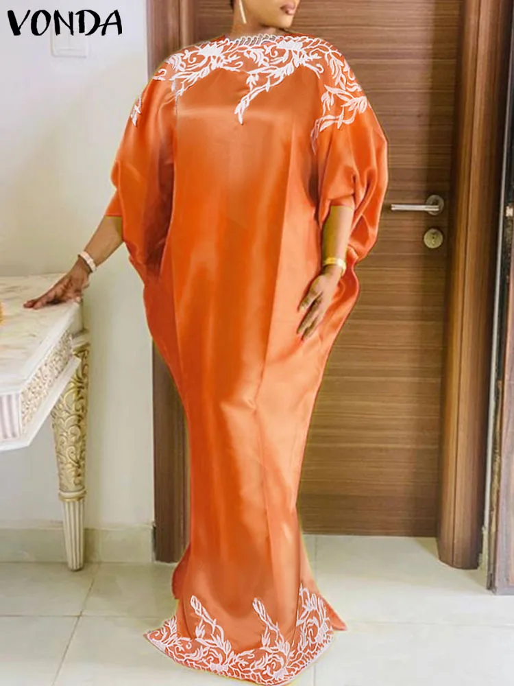 Summer Sundress VONDA Elegant Party 2023 Women Bat Sleeve Bohemian Printed Maxi Long Vestidos Loose Robe Casual Satin Dress
Summer Sundress VONDA Elegant Party 2023 Women Bat Sleeve Bohemian Printed Maxi Long Vestidos Loose Robe Casual Satin Dress