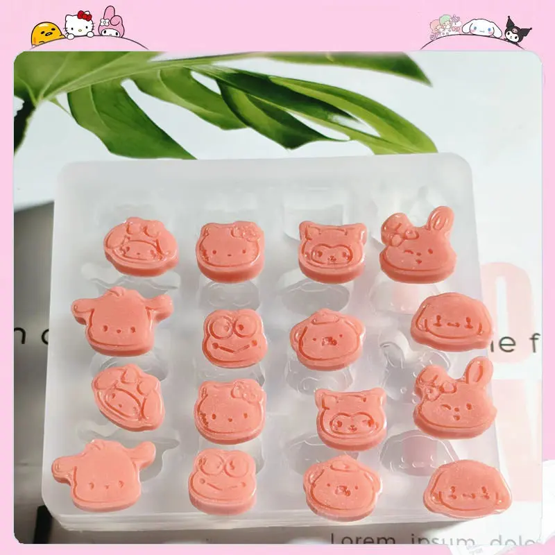 16 Cells Silicone Mold New Sanrio Cartoon Cute Hello Kitty Melody Kuromi Sealing Wax-Piece Mould DIY Homemade By Hand Epoxy
16 Cells Silicone Mold New Sanrio Cartoon Cute Hello Kitty Melody Kuromi Sealing Wax-Piece Mould DIY Homemade By Hand Epoxy