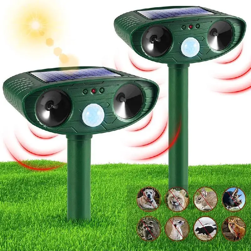 Solar Animal Repellant Ultrasonic PIR Motion Detector Cat Dog Repellant Solar Powered Waterproof Animal Deterrent Vertical Rod
Solar Animal Repellant Ultrasonic PIR Motion Detector Cat Dog Repellant Solar Powered Waterproof Animal Deterrent Vertical Rod