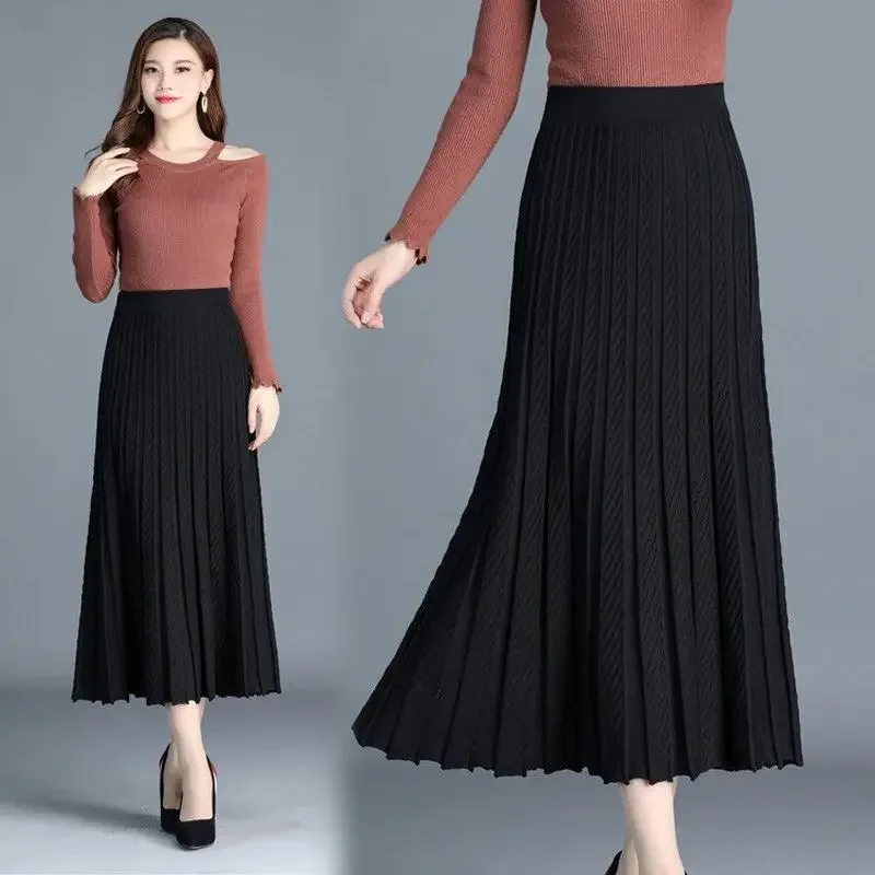 Женская трикотажная юбка, плиссированная юбка средней длины с высокой талией, в Корейском стиле, в уличном стиле 90-х, для осени и зимы
Женская трикотажная юбка, плиссированная юбка средней длины с высокой талией, в Корейском стиле, в уличном стиле 90-х, для осени и зимы