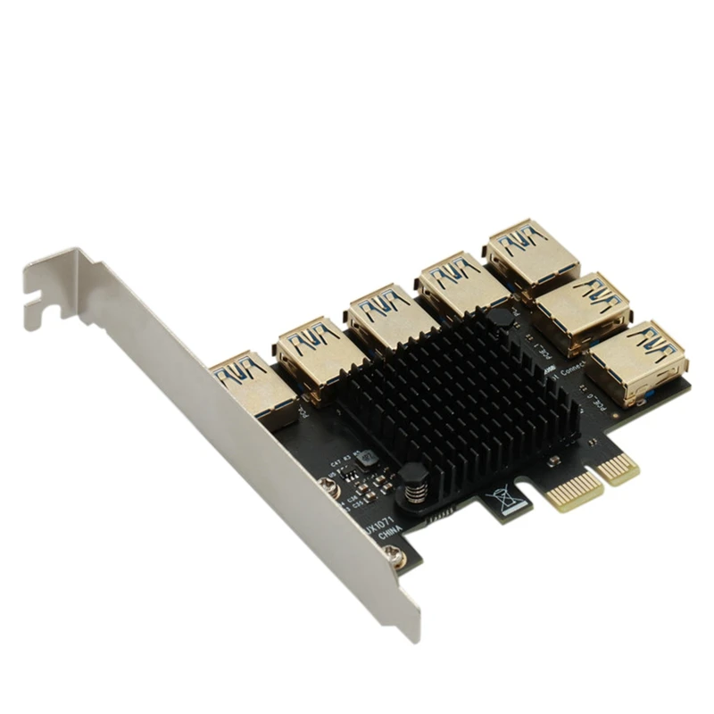 Переходная карта PCIE 1-7, PCI Express, райзер, слот PCI-E 1X To16x USB 3,0, райзер-удлинитель для майнинга видеокарт
Переходная карта PCIE 1-7, PCI Express, райзер, слот PCI-E 1X To16x USB 3,0, райзер-удлинитель для майнинга видеокарт