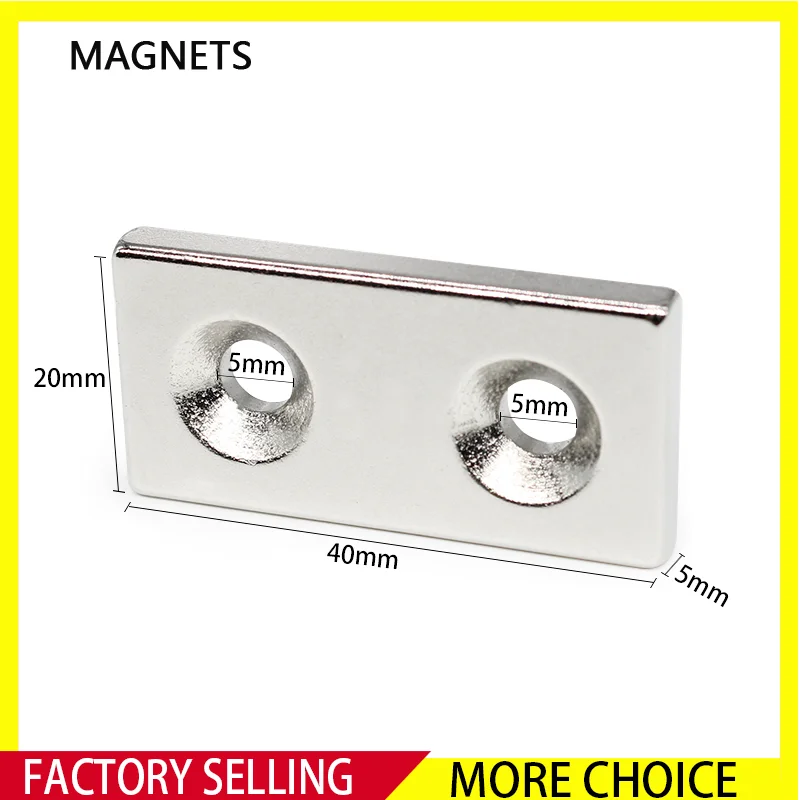 1/2/5/10/15PCS 40x20x5-5 Block Strong Rare Earth Magnets Countersunk Hole 5mm 40*20*5-5 Permanent NdFeB Magnet 40x20x5-5mm
1/2/5/10/15PCS 40x20x5-5 Block Strong Rare Earth Magnets Countersunk Hole 5mm 40*20*5-5 Permanent NdFeB Magnet 40x20x5-5mm