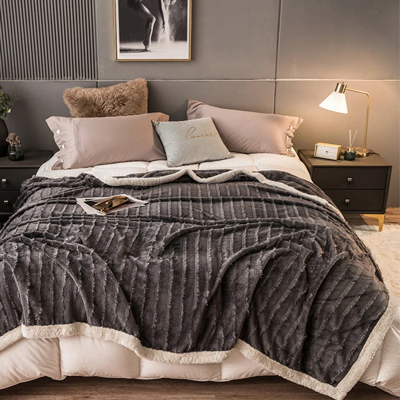 All Season Popular Home Bed Sherpa Fleece Warm Blankets Lamb Bedspread Plush Baby Comforter Covering Plaid Home Bedding
All Season Popular Home Bed Sherpa Fleece Warm Blankets Lamb Bedspread Plush Baby Comforter Covering Plaid Home Bedding