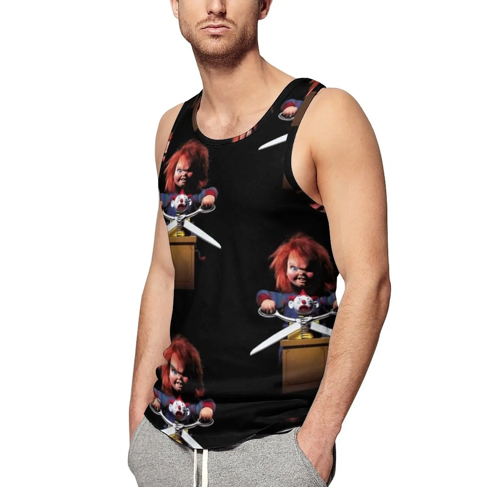 Chucky Tank Top Man's Halloween Horror Movie Gym Oversized Tops Summer Cool Printed Sleeveless Vests
Chucky Tank Top Man's Halloween Horror Movie Gym Oversized Tops Summer Cool Printed Sleeveless Vests