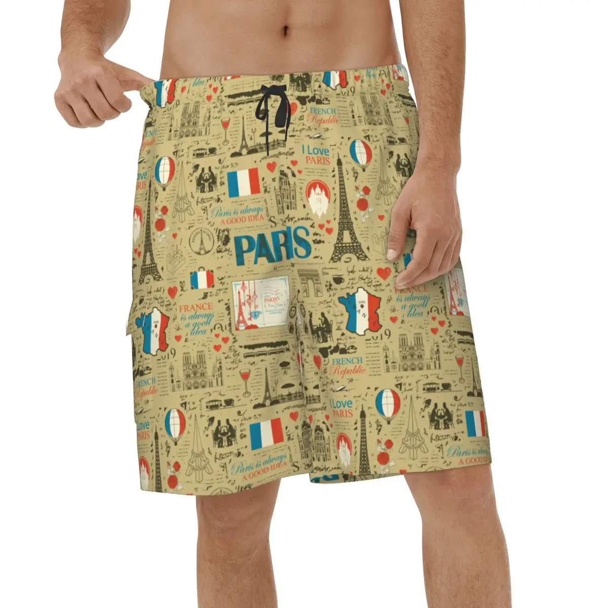 New Shorts Retro France Paris French Map Flag 3D Men's Beachwear Male Swimwear
New Shorts Retro France Paris French Map Flag 3D Men's Beachwear Male Swimwear