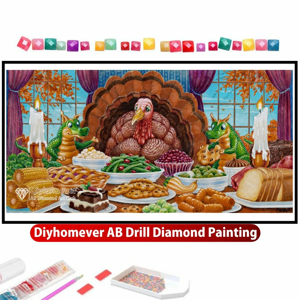Turkey for Thanksgiving 5D AB Diamond Painting Embroidery Randal Spangler Cartoon Dinosaur Cross Stitch Mosaic Home Decor Gift
Turkey for Thanksgiving 5D AB Diamond Painting Embroidery Randal Spangler Cartoon Dinosaur Cross Stitch Mosaic Home Decor Gift