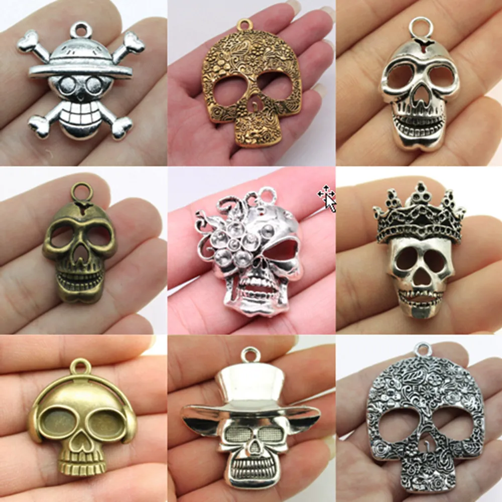 Ювелирная фурнитура, компоненты, большой череп, подвески для браслетов, подвеска 
Ювелирная фурнитура, компоненты, большой череп, подвески для браслетов, подвеска