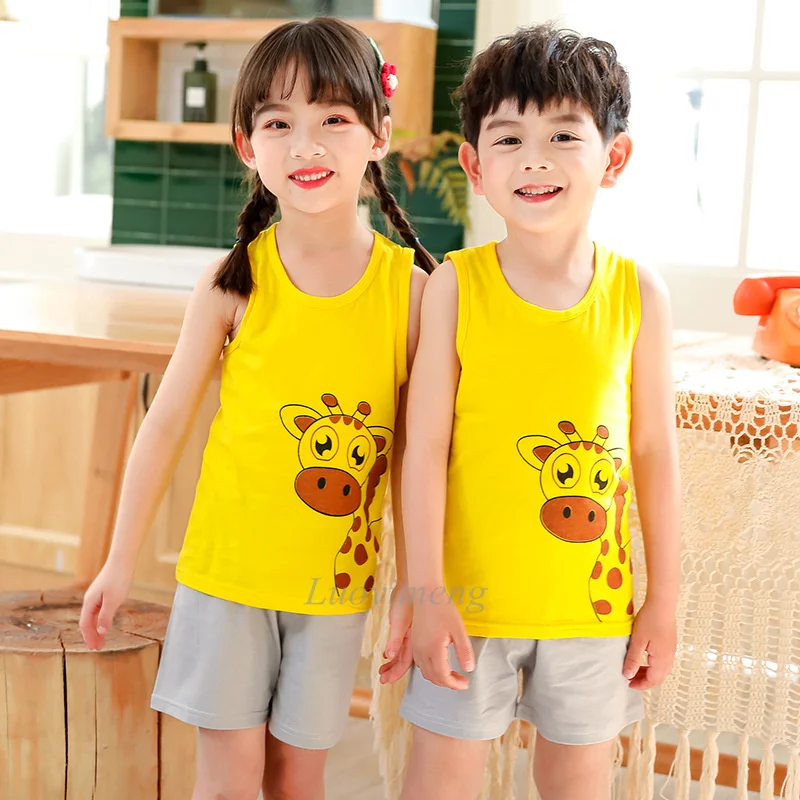 Boy Girl Summer Sleeveless Cotton Vest Pajamas Sets Girls Unicorn Pajamas Summer Pajama Girl Toddler Sleepwear for 1 to 9 Years
Boy Girl Summer Sleeveless Cotton Vest Pajamas Sets Girls Unicorn Pajamas Summer Pajama Girl Toddler Sleepwear for 1 to 9 Years