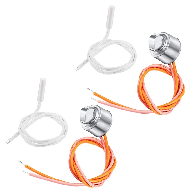 4 Pcs WR55X10025 Refrigerator Temperature Sensor Replace 914093, WR50X10068 Defrost Thermostat For GE Refrigerators
4 Pcs WR55X10025 Refrigerator Temperature Sensor Replace 914093, WR50X10068 Defrost Thermostat For GE Refrigerators