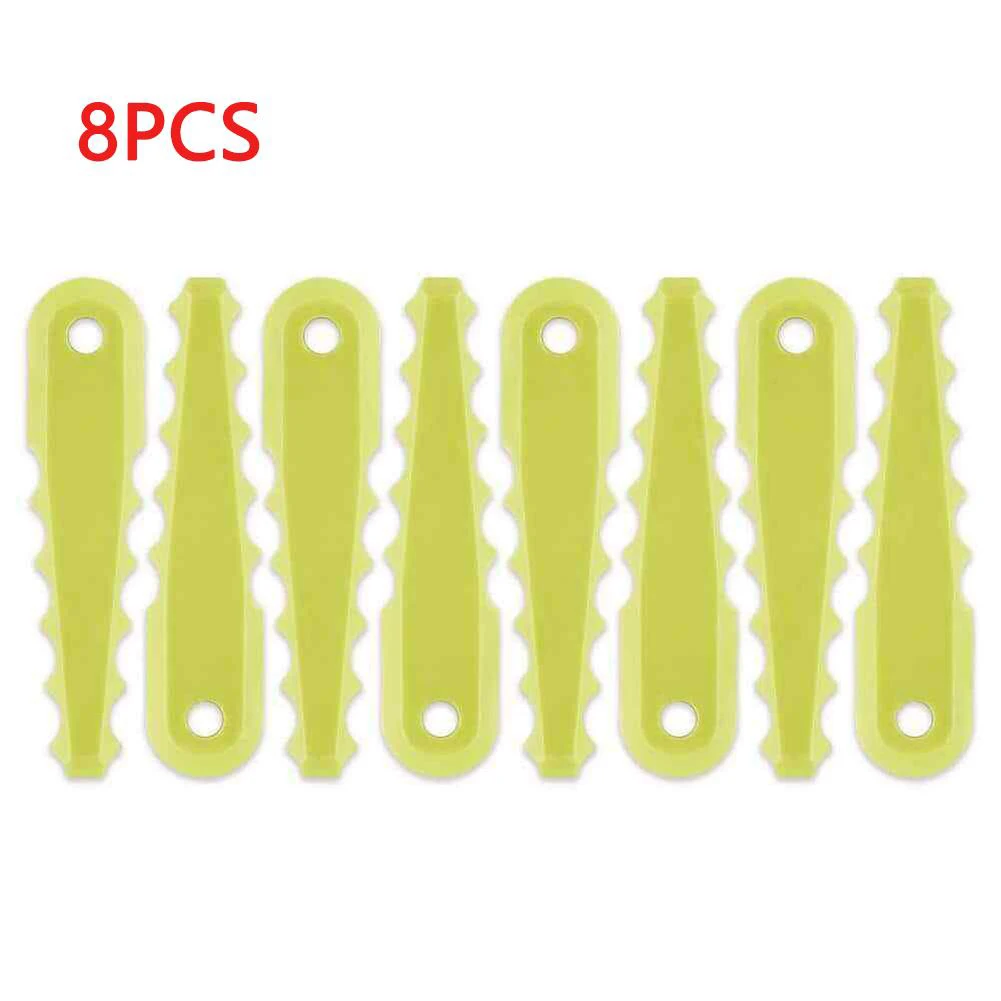 

8pcs RYOBI 2-In-1 String Head Replacement Fixed Blades Garden Power Tools Lawn Mower Accessories Serrated Blades