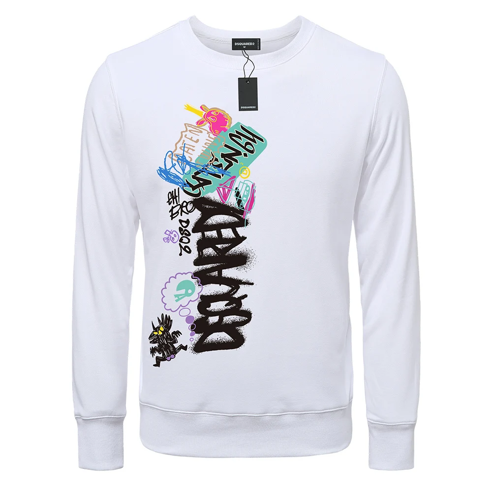 Men's Hoodie White Italian Dsquared2 Fall Fashion Casual High Quality Cotton Pullover D2 Embroidered Badge Hip Hop Sweatshirt
Men's Hoodie White Italian Dsquared2 Fall Fashion Casual High Quality Cotton Pullover D2 Embroidered Badge Hip Hop Sweatshirt