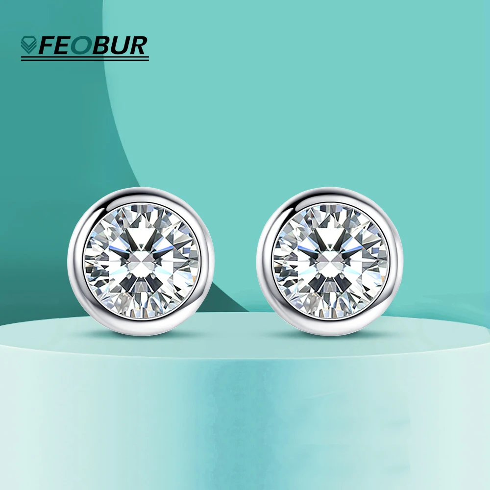 Bubble Moissanite Stud Earrings for Women Men Classic 0.3-1ct D Color Round Cut Sparkling Diamond 925 Sterling Silver Earring
Bubble Moissanite Stud Earrings for Women Men Classic 0.3-1ct D Color Round Cut Sparkling Diamond 925 Sterling Silver Earring