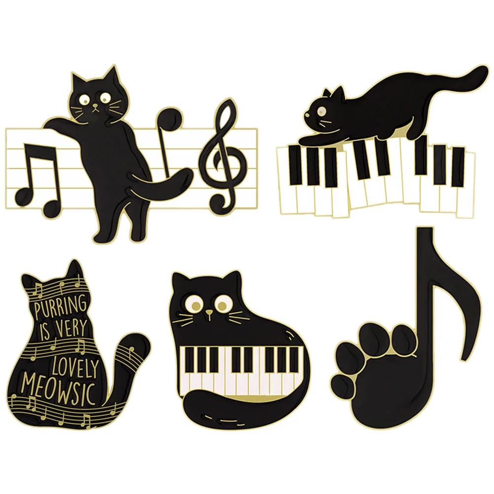 5pcs Cat Pin Music Pin Enamel Pin Creative Backpacks Pin Clothing Brooch Pin
5pcs Cat Pin Music Pin Enamel Pin Creative Backpacks Pin Clothing Brooch Pin