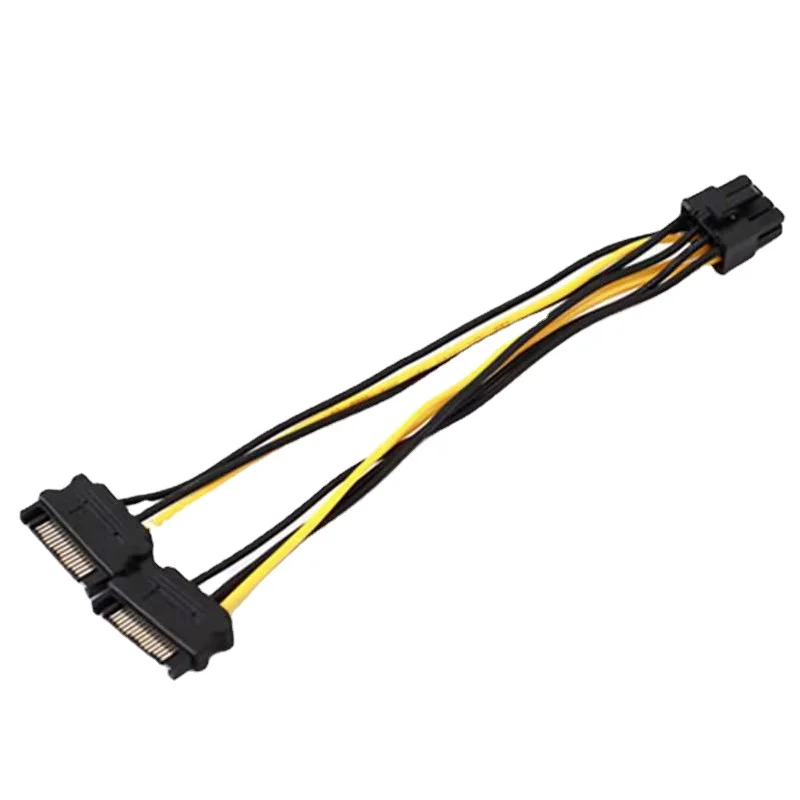 SATA двойная 15Pin M к видеокарте PCI-e PCIE 8 (6 + 2) Pin F видеокарта кабель питания 8pin к Sata Y разветвитель адаптер 18AWG
SATA двойная 15Pin M к видеокарте PCI-e PCIE 8 (6 + 2) Pin F видеокарта кабель питания 8pin к Sata Y разветвитель адаптер 18AWG