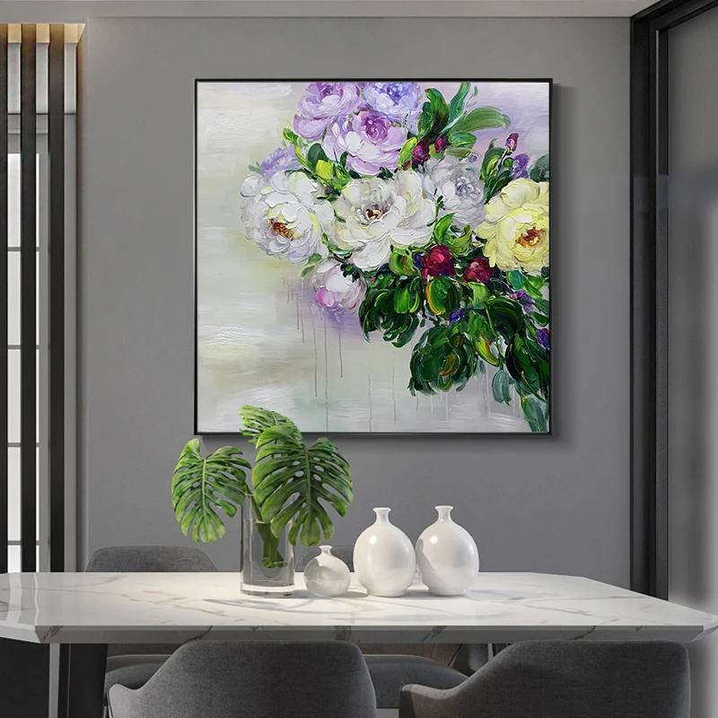 Hand-painted Canvas Oil Painting Abstract Peony Flower Decoracao Para Sala Bedroom Wall Decorations Living Room Hang Art No Fram
Hand-painted Canvas Oil Painting Abstract Peony Flower Decoracao Para Sala Bedroom Wall Decorations Living Room Hang Art No Fram